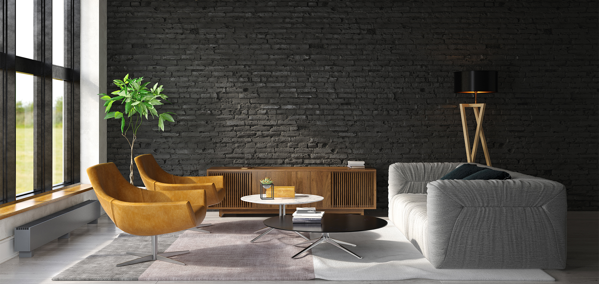 Interior of modern living room 3D rendering-Gent Decor รับ ออกแบบตกแต่ง ภายใน รับผลิตบิ้วอิน ภูเก็ต