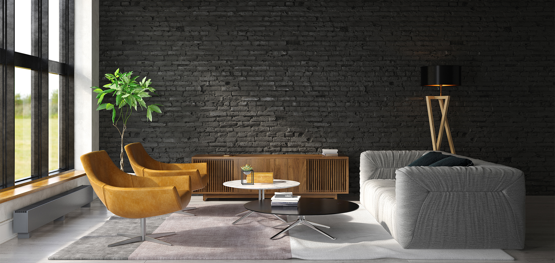 Interior of modern living room 3D rendering-Gent Decor รับ ออกแบบตกแต่ง ภายใน รับผลิตบิ้วอิน ภูเก็ต