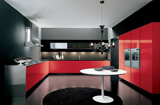6. Red-Black Kitchen Gent Decor โรงงานรับผลิตโซฟา ภูเก็ต